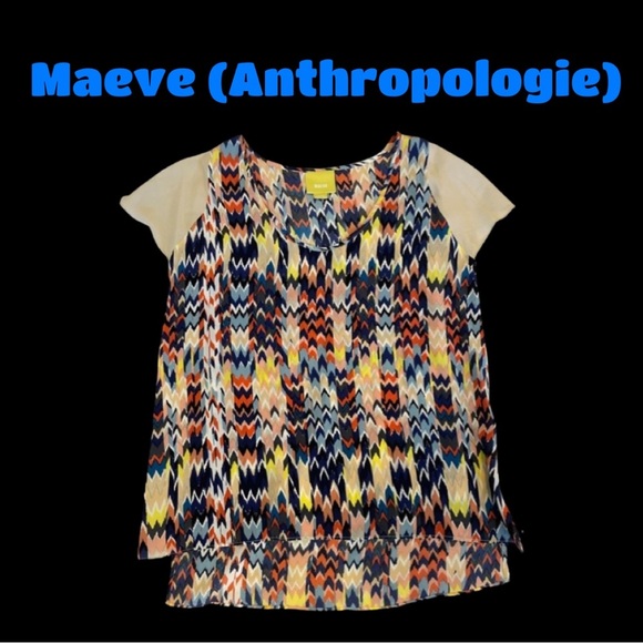 Anthropologie Tops - Anthropologie Maeve Multicolor Blouse